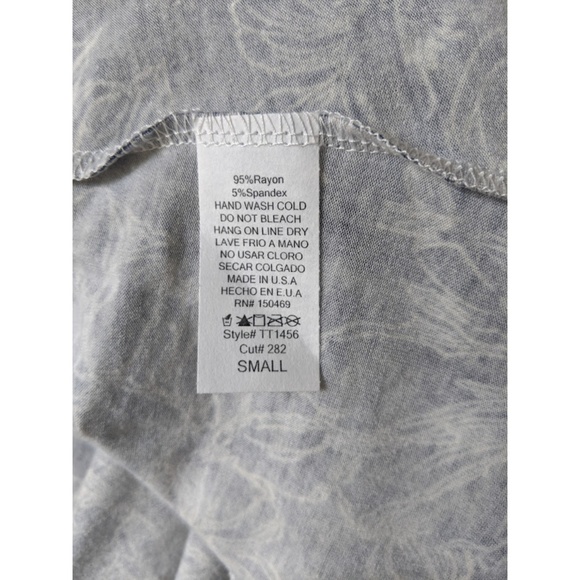 [Gypsy Magic] Slate Floral & Stripe Blouse - Picture 3 of 4